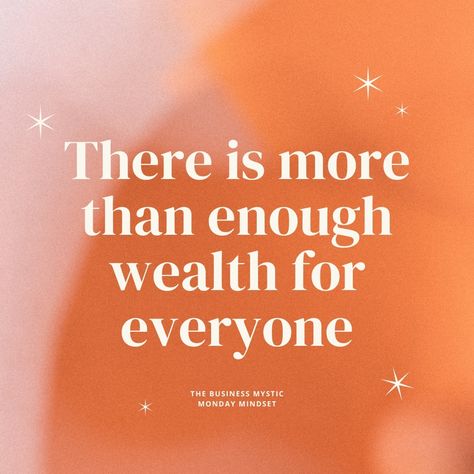 [Monday Mindset] There is more than enough wealth for everyone 🌟💰 Ditching the scarcity mentality and embracing abundance for all! ✨ There's a beautiful truth: there's more than enough wealth to go around. When we focus on this belief, it opens us up to receive what we desire and celebrate the success of others. Instead of feeling threatened by someone else's success, we can see it as a reflection of the abundance that's available to us all. It's a win-win situation! Let's support each ot... There Is Enough Success For Everyone, Abundance Mentality, Monday Mindset, Scarcity Mindset, More Than Enough, Win Win Situation, Board Inspiration, Vision Board Inspiration, Go Around