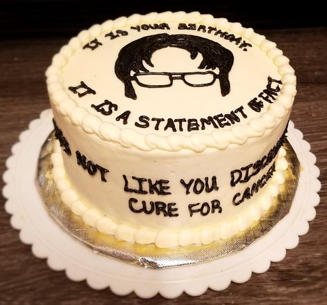 The Office Bday Cake, Office Themed Birthday Cake, The Office Birthday Cake Ideas, It Is Your Birthday The Office Cake, Boss Cake Ideas Office, Office Cake Ideas, Last Day Of Work Cake, The Office Cake Ideas, Office Themed Cake