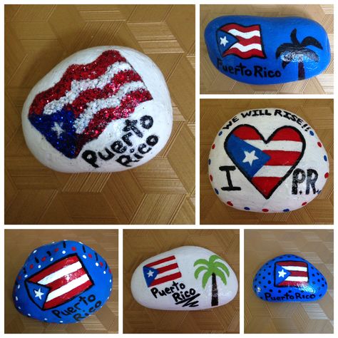 Puerto Rico Painted Rocks Puerto Rico Art, Rocks Painted, Caribbean Art, Rock Design, Best Places To Travel, Arts And Crafts For Kids, Rock Art, Design Crafts, Puerto Rico