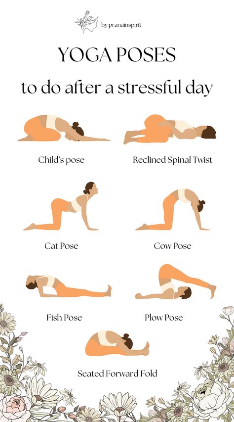 Yoga poses that relieve stress and leave you feeling refreshed & energized. 

#yoga #yogaposes #asanas #mindfulness #stretching #activelifestyle #fitness #fitaesthetic #healthylifestyle #healthyhabits #workout #training #exercise #weightloss #physicalactivity #physicalwellness Quick Yoga Stretches, Intermediate Yoga, Morning Posture Stretches, Cool Down Yoga After Workout, Destress Yoga Poses, Advanced Yoga Poses, Evening Yoga Stretches, Beginning Yoga Poses, After Workout Stretches