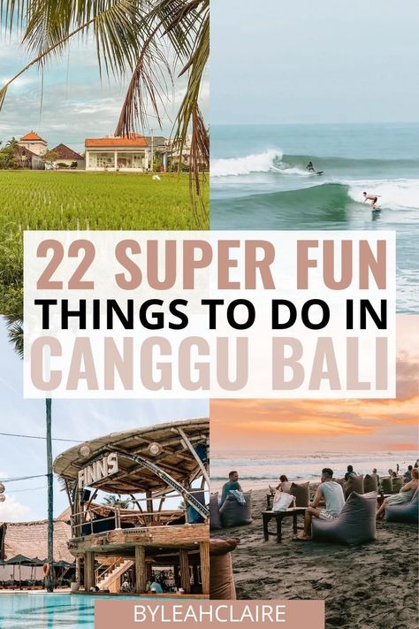 Are you heading to Canggu soon? Here are 22 of the top things to do in Canggu, Bali in 2022. What To Do In Canggu Bali, Things To Do In Canggu Bali, Bali Baby, Bali Vacation, Visit Asia, Canggu Bali, Rice Fields, Surf Lesson, Top Travel Destinations