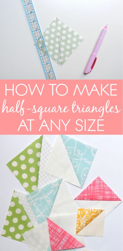 HST Tutorial and Maths Formula - Blossom Heart Quilts Half Square Triangles Tutorial, Half Square Triangle Quilts Pattern, Quilting Math, Triangle Quilt Pattern, Heart Quilts, Half Square Triangle Quilts, Quilt Care, Quilt Border, Triangle Quilt