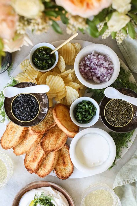 Caviar Appetizers, Butter Board, Appetizer Platter, Simple Appetizer, Caviar Recipes, Whipped Goat Cheese, Easy To Make Appetizers, Nails Art Designs, Appetizer Platters