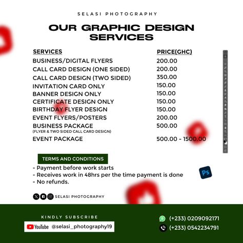 Rate Card Graphic Design Rate Card, Rate Card Design, Rate Card, Design Theory, Birthday Flyer, Certificate Design, Event Flyers, Poster Background, Poster Background Design