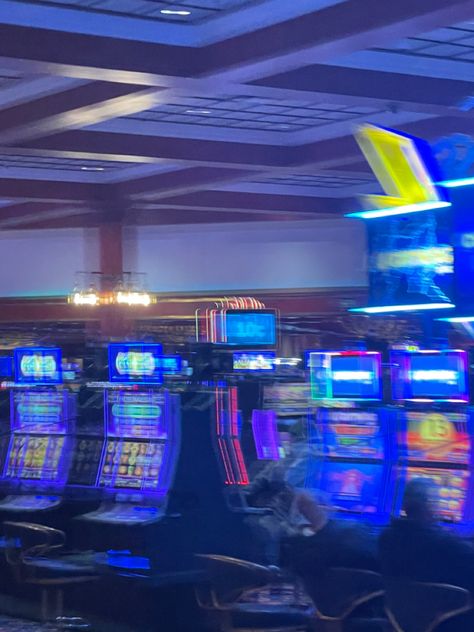 Neon Casino Aesthetic, Casino Aesthetic Wallpaper, Casino Aesthetic, Arizona Aesthetic, Vegas Night, Blue Butterfly Wallpaper, Different Planets, Pool Halls, 19th Birthday