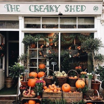 The Creaky Shed: Fresh Produce Greenwich UK | Content in a Cottage Diy Autumn Decorations, Pumpkin Image, Fall Mood Board, Fall Fruits, Stacked Pumpkins, Fall Feels, Autumn Beauty, Store Front, Autumn Cozy