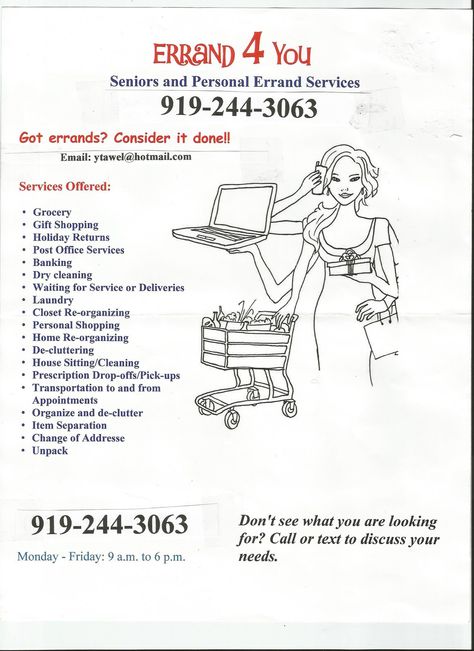 We Run Your Errand for You!! Errand Runner Business, Errand Running Business, Errand Service Business Ideas, Ironing Business, Personal Shopper Business, Errand Business, Running Business, Personal Concierge, Laundry Business