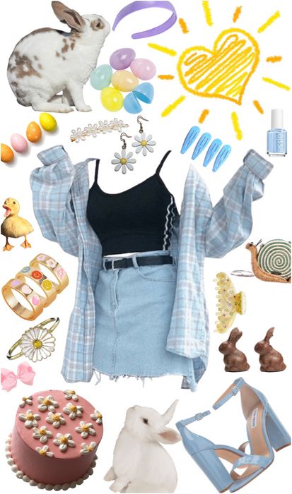 Easter best Outfit | ShopLook 90s Easter Outfit, Easter Outfit Teen, Cute Outfits For Easter, Outfits For Easter, Easter Fits, Easter Outfit Ideas, Cute Easter Outfits, Easter Clothes, Jeans With Chains