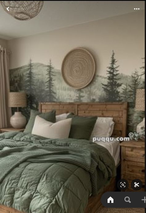 Forest Themed Bedroom, Country Patio, Wallpaper Design Ideas, Bedroom Ideas For Small Rooms Cozy, Boho Bedroom Furniture, Bedroom Country, Bedroom Ideas For Couples Modern, Latest Interior Design Trends, Guest Bedroom Ideas