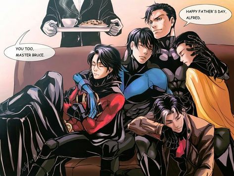 #wattpad #fanfiction Y/n is the blood daughter of Bruce wayne although he once again had no idea- Wayne Family, Bat Boys, Univers Dc, Batman Funny, Dc Comics Artwork, Im Batman, Bd Comics, Tim Drake, Damian Wayne