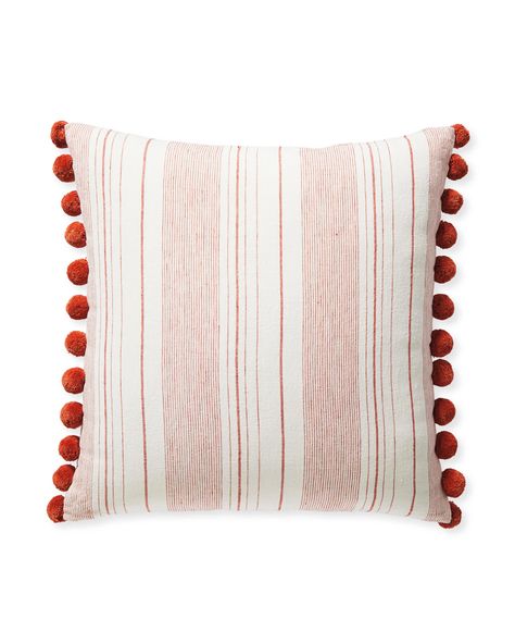 Serena And Lily Living Room, Bolster Pillow Cover, Coral Pillows, Pillows Decorative, Orange Pillows, Serena And Lily, Striped Cushions, Leather Pillow, Living Room Pillows