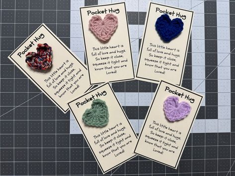 Pocket Hug Hearts - Etsy Australia Pocket Hugs, Crochet Pocket, Hug Gifts, Lavender Pillows, Pocket Hug, Lavender Bags, Love Hug, Glue Dots, Colorful Heart