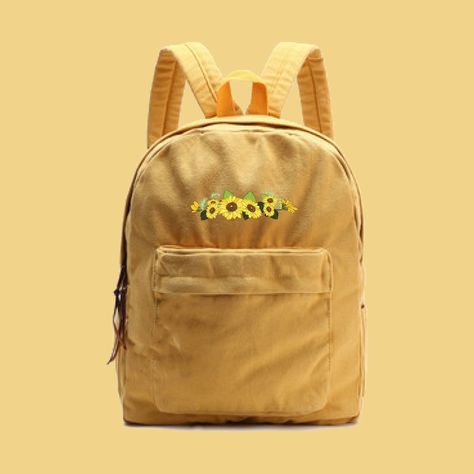 NEW - PREORDER FLOWER CHILD-Tumblr-Aesthetic backpack School Backpacks Aesthetic, Backpacks Aesthetic, Yellow Backpack, Aesthetic Backpack, Retro School, Canvas Rucksack, Bags Online Shopping, Brown Backpacks, Mini Mochila