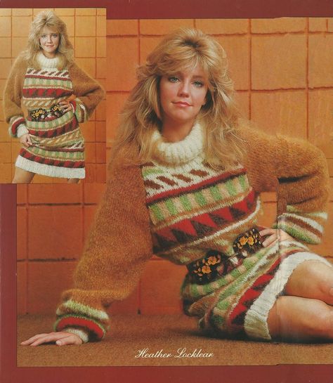 Heather Locklear Heather Locklear 80s, Heather Locklear, Cheryl Ladd, 1990s Fashion, My Eyes, Sweater Fashion, Heathers, Christmas Sweaters, Pin Up