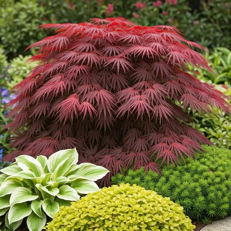 The Unexpected Side Of Japanese Maple Geisha: A Wild Twist Tamukeyama Japanese Maple, Japanese Maple Tree Landscape, Maple Tree Landscape, Japanese Maple Garden, Coral Bark Japanese Maple, Porch And Patio, Japanese Maple Tree, Tree Landscape, Japanese Maple