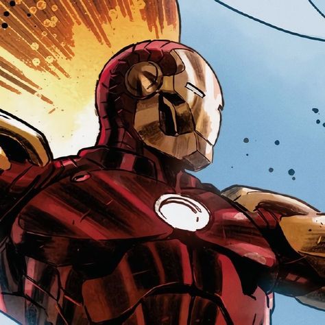 Ironman Marvel Comics, Ironman Comic Art, Iron Man Comic Art, Iron Man Icon, Tony Stark Art, Sea Spider, Anthony Stark, Fire Pfp, Tony Stark Comic