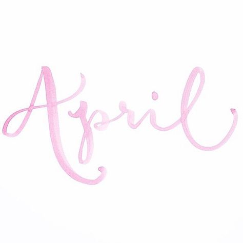 ✿❁✽Delightful✾✽❃ Seasons Months, Hello April, Crush It, Watercolor Calligraphy, Easter Lily, Days And Months, Home Addition, Pink Spring, April Showers