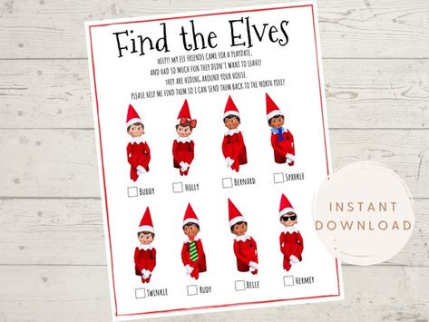 Christmas Riddles For Kids, Printable Christmas Scavenger Hunt, Elf Cards, Elf On The Shelves, Christmas Envelope Template, Scavenger Hunt Kids, Christmas Riddles, Elf Games, Scavenger Hunt Printable