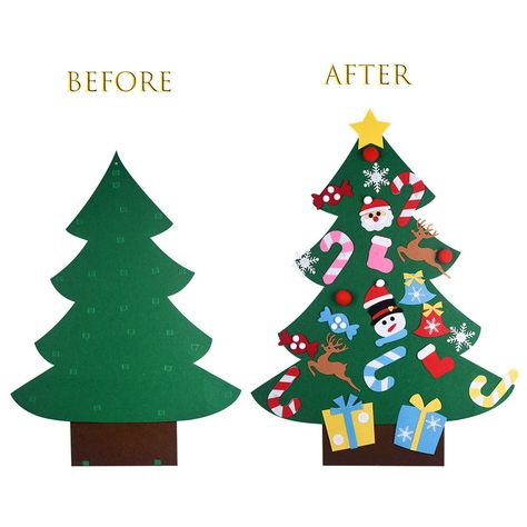 3ft DIY Felt Christmas Tree Set with 26pcs Detachable Ornaments With Banners Garland for KidsXmas Wall Hanging Decoration *** You can find more details by visiting the image link-affiliate link. #christmastrees Diy Felt Christmas, Trees For Kids, Holiday Finds, Diy Felt Christmas Tree, Christmas Tree Kit, Christmas Trees For Kids, Felt Tree, Christmas Tree Set, Real Christmas Tree