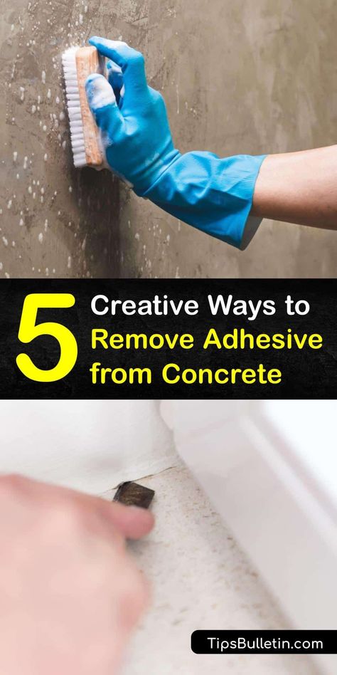 Cleaning Concrete Floors, How To Remove Adhesive, Carpet Glue, Cement Leaves, Concrete Cleaner, Clean Concrete, Drywall Mud, Tile Removal, Diy Cement