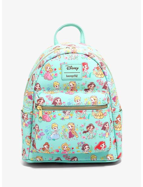 Loungefly Disney Princess Chibi Mini Backpack Disney Bags Backpacks, Mint Bag, Cute Mini Backpacks, Disney Merch, Disney Bags, Mini Backpacks, Loungefly Bag, School Hairstyles, Disney Bag