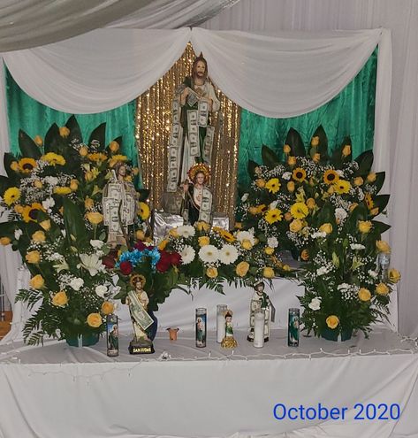 San Judas Altar, Mexico Culture, St Jude, Altar Decorations, Tapestry, Quick Saves, Color, Art