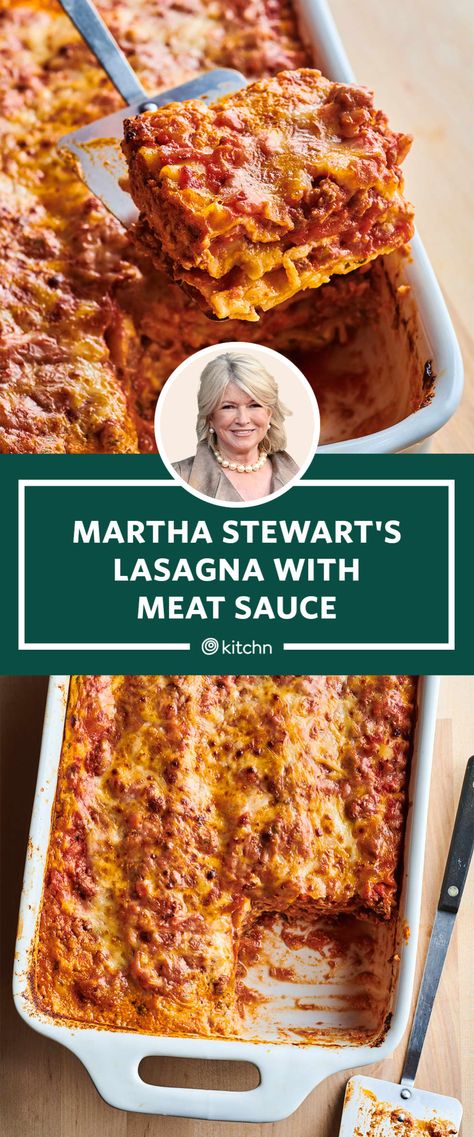 Post Image Martha Stewart Spaghetti Sauce, Martha Stewart Lasagna, Homemade Lasagna Sauce Italian, Bobby Flay Lasagna Recipe, Martha Stewart Lasagna Recipe, Meat Sauce For Lasagna, Meat Lasagna Recipe With Ricotta, Lasagna Sauce Recipe, Danish Baking