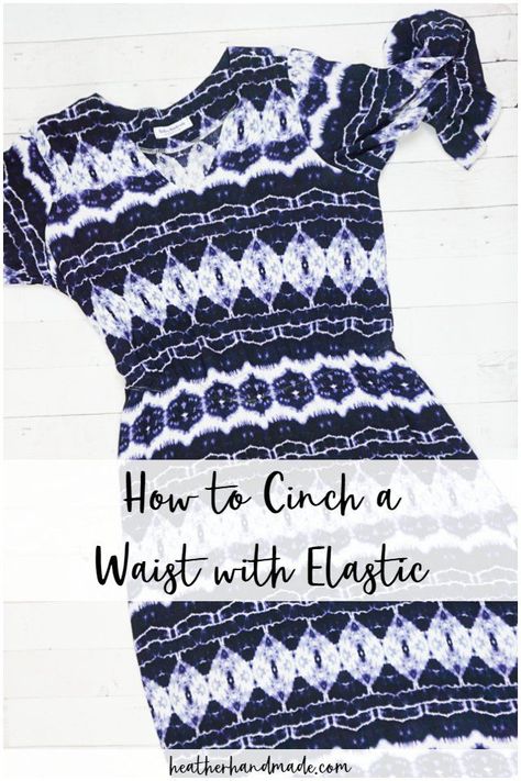 Learn how to cinch a waist of a dress or a shirt with elastic. It’s the quickest and easiest way to bring in the waist and make it more flattering. After wearing it for all of these months I decided to add some elastic to cinch a waist. Then I could wear it with or without a belt. I’m showing how to do it with a dress, but the same technique can work for a shirt too! Alter Clothes, Homemade Clothing, Cinch Waist Dress, Sew Tutorials, Diy Skirts, Women Sewing, Diy Sewing Tutorials, Bodice Pattern, Sewing Things