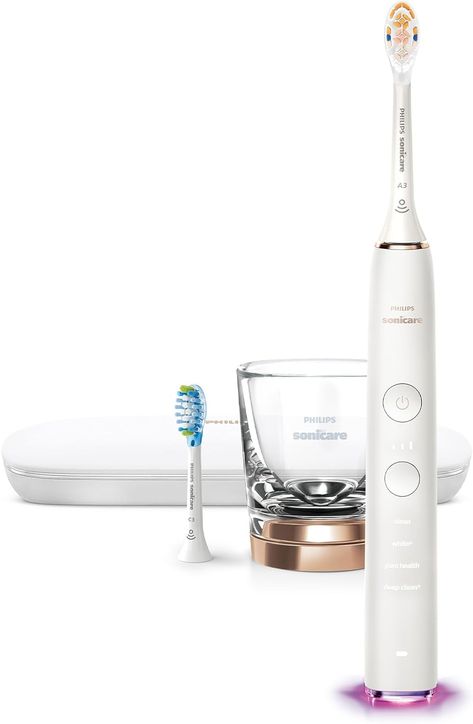 Advanced sonic toothbrush for improved oral health: up to 20x more plaque removal vs. a manual toothbrush, up to 15x healthier gums¹, and up to 100% less stains²
Personalize your brushing with this innovative electric toothbrush: choose from 4 brushing modes and 3 intensity levels to meet your oral healthcare goals
Real-time feedback: the light ring on the end of your handle will flash if you use too much pressure, reminding you to ease off the pressure and protect your teeth and gums Power Toothbrush, Plaque Removal, Philips Sonicare, Sonic Toothbrush, Manual Toothbrush, Gum Health, Light Ring, Electric Toothbrush, Brushing