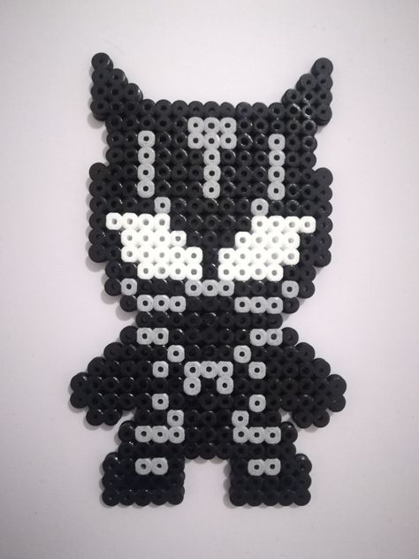 Black Panther Black Panther Perler Beads, Perler Art, Hama Beads Design, Perler Crafts, Hama Bead, Black Panthers, Hama Beads Patterns, Melty Beads, Diy Perler Beads