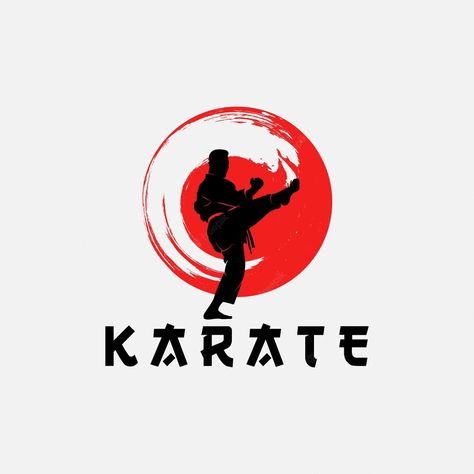 Karate Logo Design Art, Martial Arts Logo, Karate Logo, Association Logo, Logo Design Art, Martial Art, Simple Logo, Art Icon, Judo