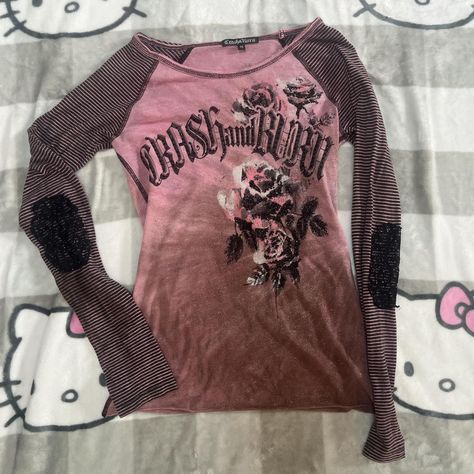 romantic grunge long sleeve top  this has SO much... - Depop Y2k Long Sleeve, 2000s Fashion Outfits, Cozy Outfit, Back To School Outfits, 2000s Fashion, Swag Outfits, Dream Clothes, Cute Shirts, Trendy Outfits