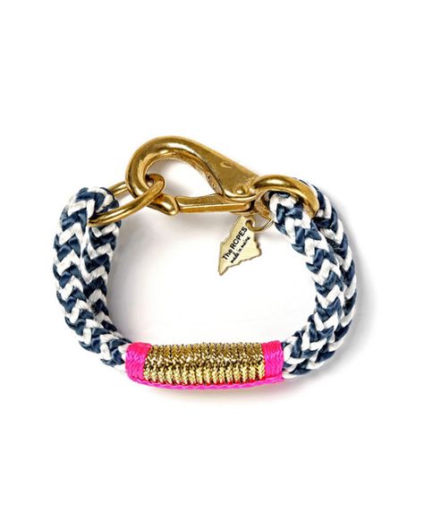 Hot Pink Bracelets, Cape Elizabeth, Rope Jewelry, Nautical Rope, How To Make Rope, Stacked Jewelry, Jewelry Lookbook, Pink Bracelet, Fabric Jewelry