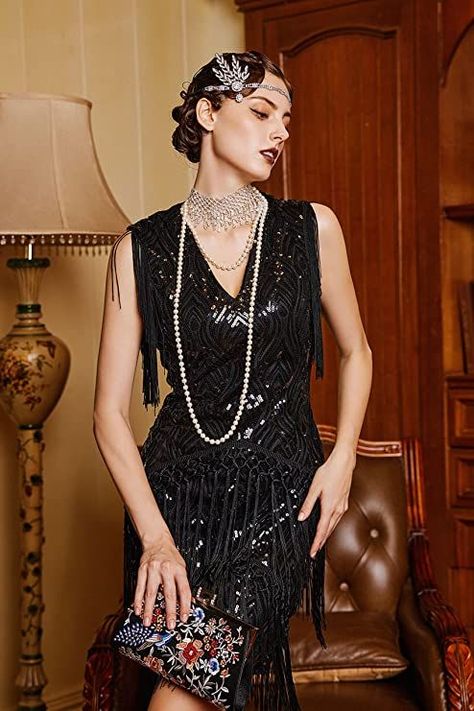 Speakeasy Attire, Great Gatsby Party Outfit Women, Gatsby Party Outfit Women, Speakeasy Bar, Satin Formal Dress, Deco Dress, Gatsby Dress, Art Deco Dress, Tory Burch Dress