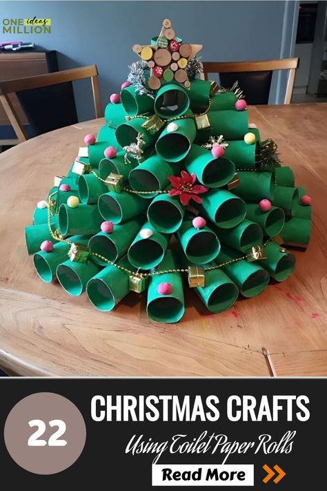 Vibrant DIY Christmas tree made from toilet paper rolls, a colorful and creative holiday craft. Toilet Paper Roll Uses, Paper Towel Christmas Crafts, Toilet Roll Christmas Tree, Toilet Paper Roll Snowman, Christmas Tree Toilet Paper Roll Craft, Christmas Craft With Toilet Paper Rolls, Toilet Paper Roll Christmas Decorations, Crafts To Do With Toilet Paper Rolls, Christmas Crafts With Toilet Paper Rolls