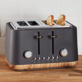 White Toaster, Black Toaster, White Kettle, 4 Slice Toaster, Navy And Copper, Kettle And Toaster Set, New Kitchen Gadgets, Kitchen Accesories, Sandwich Toaster