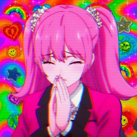 Kidcore Anime Pfp, Kidcore Anime, Indie Pfp, Yumemi Yumemite, Indie Anime, Anime Kakegurui, Indie Kidcore, Pfp Anime, Anime Pfps