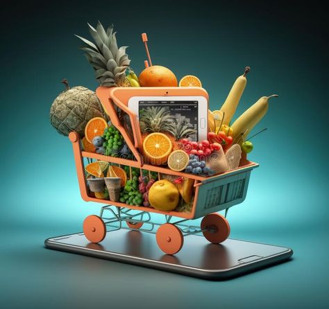 E Commerce Ads Design, Online Grocery Ads, Grocery Shopping App, Grocery Ads, Buying Groceries, Online Grocery Shopping, Delivery Groceries, Shopping App, Advertising Design