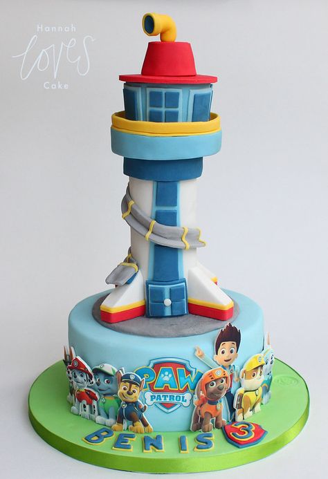 Paw Patrol Cake Lookout Tower, Paw Patrol Lookout Tower Cake, Paw Patrol Lookout Cake, Paw Patrol Tower Cake, Paw Patrol Lookout Tower, Paw Patrol Party Cake, Paw Patrol Torte, Paw Patrol Tower, Paw Patrol Lookout