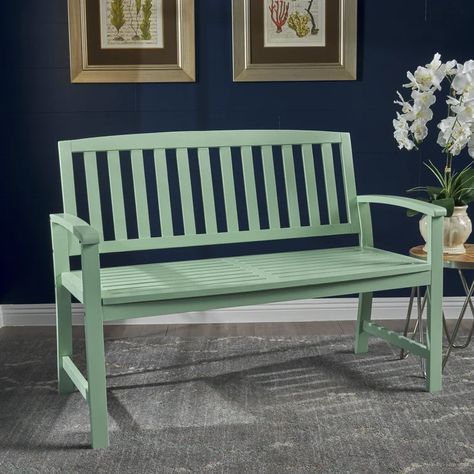 Highland Dunes Estanislao Indoor Wood Bench | Wayfair Outdoor Bench Decorating Ideas, Bench Decorating Ideas, Balcony Bench, Patterned Pillows, Cottage Lighting, Color Scheme Ideas, Wood Storage Bench, Support Beams, Piano Bench