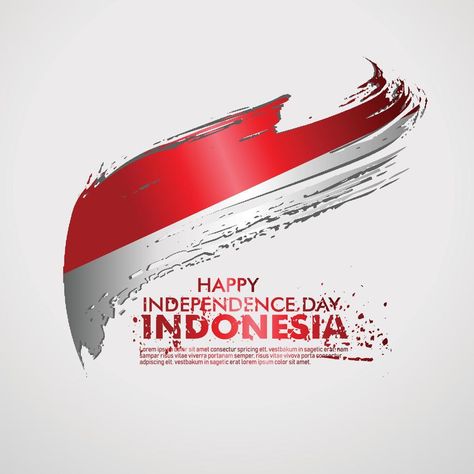 August 17th. Happy Indonesian Independence Day greeting card. Waving Indonesian flag isolated on a background Indonesian Independence Day, Independence Day Greeting Cards, Indonesian Independence, Independence Day Greetings, Indonesian Flag, Happy Independence, A Background, Independence Day, Vector Art