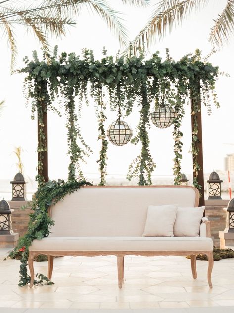 Kosha Wedding, Outdoor Night Wedding, Simple Couch, Blue Velvet Couch, Paradise Wedding, Contemporary Couches, Booth Wedding, Photo Backdrop Wedding, Wedding Lounge