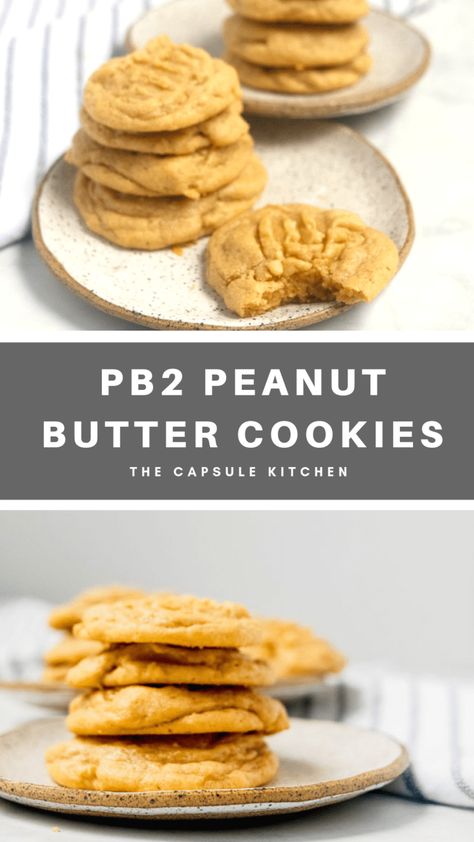 Pb2 Cookies, Pb2 Peanut Butter, Peanut Butter Powder Recipes, Pb2 Recipes, Healthy Peanut Butter Cookies, Craving Sweets, Classic Peanut Butter Cookies, Easy Peanut Butter Cookies, Reeses Cups