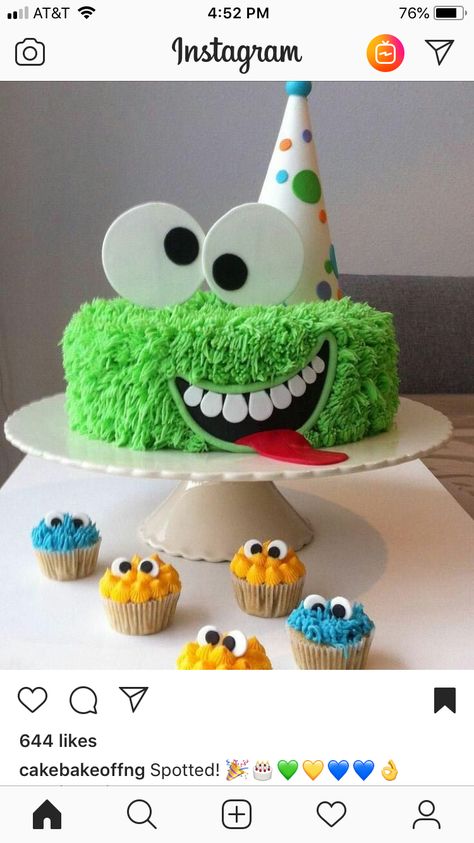 Monster Birthday Cakes, Special Birthday Cakes, Monster Cake, Monster Birthday Parties, Dog Birthday Cake, Monster Birthday, Baby Cakes, Boy Birthday Cake, Monster Party