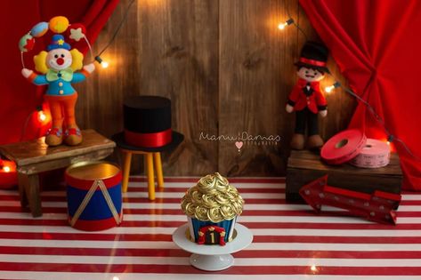 Circus Smash Cake, Dumbo Birthday Party, Circus 1st Birthdays, Circus Theme, 1st Birthdays, Snack Cake, Carnival Party, Smash Cake, Cake Smash