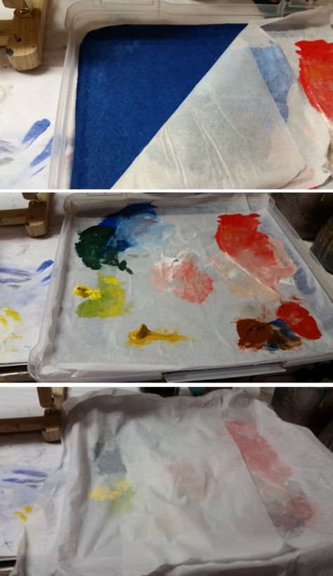 Stay Wet Palette Diy, Diy Paint Pallet, Painters Palette, Acrylic Gouache, Art Studio At Home, Quick Diy, Pallet Painting, My Art Studio, Paint Palette