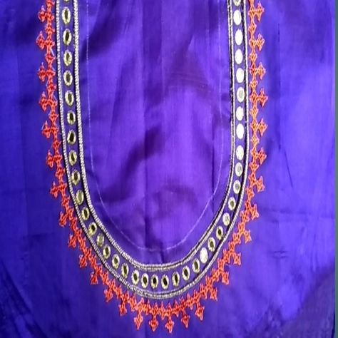 Mirror and katchi wotk blouse Embroidery works, Embroidery works Blouse Designs Mirror Work, Work Blouse Designs, Mirror Work Blouse Design, Mirror Work Blouse, Kutch Work, Blouse Embroidery, Small Mirror, Embroidery Works, Small Mirrors