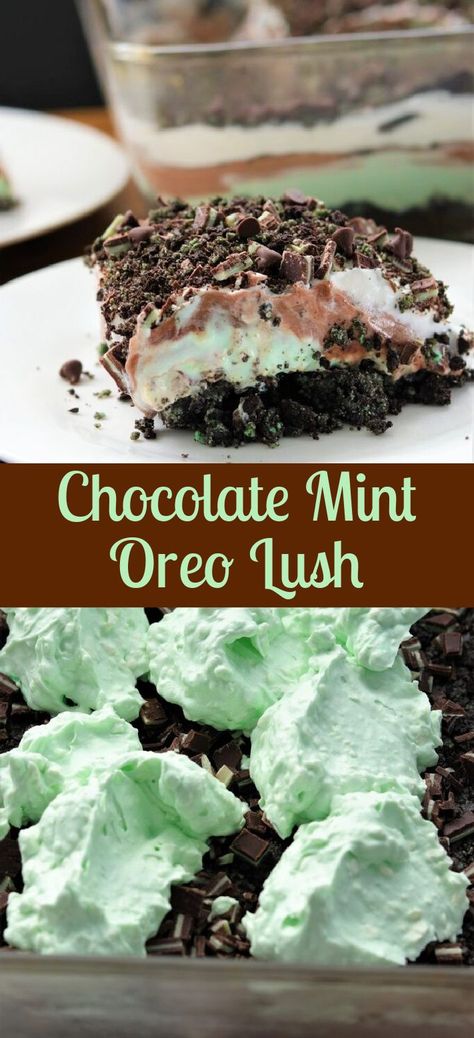 Oreo Lush, Oreo Layer Dessert, Oreo Pudding Dessert, Oreo Dessert Easy, Oreo Trifle, Chocolate Pudding Desserts, Cool Whip Desserts, Oreo Pudding, Mint Oreo