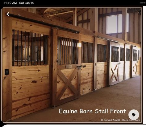 Horse Barn Doors, Horse Stables Design, Horse Stalls Doors, Equine Barns, Small Horse Barns, Diy Horse Barn, Horse Barn Ideas Stables, Barn Stalls, Horse Barn Designs