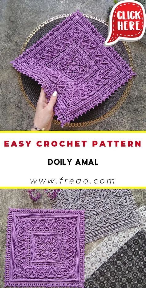 Crochet Thread Patterns, Free Crochet Doily Patterns, Doily Pattern, Granny Square Crochet Patterns Free, Crochet Mandala Pattern, Crochet Blocks, Wall Hangers, Crochet Granny Square, Crochet Doily Patterns